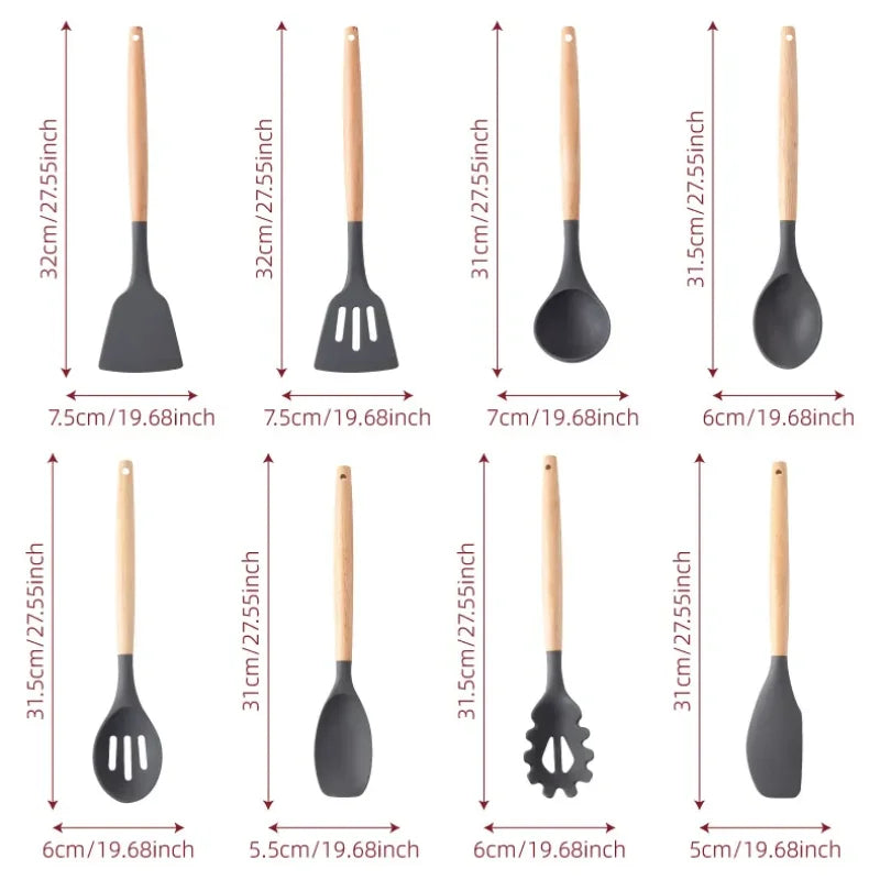 Utensílios Gourmet – Conjunto de Talheres Silicone