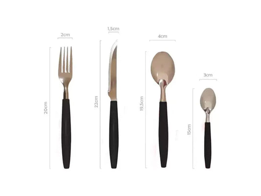 Pratic Inox Conjunto de talheres, faca, garfo, colher